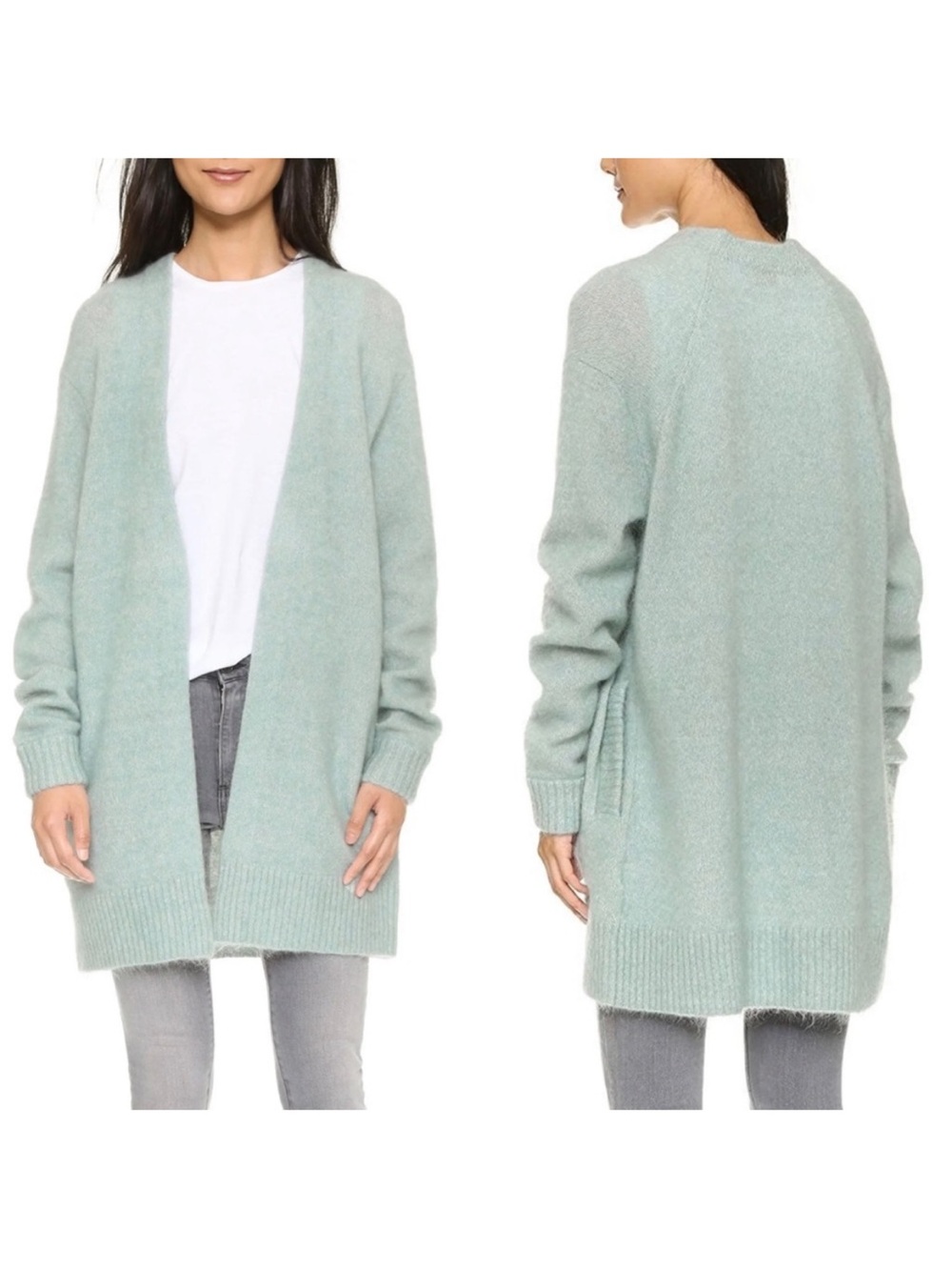 ACNE studios raya short mohair pocket open relaxed cardigan size xs